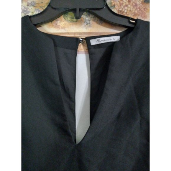 AEL Large Black Shift Casual Going Out Occasion Business Mini Classic Dress - Picture 2 of 5